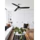 Lucci air 513072 - LED Dimmable ceiling fan BRONX LED/18W/230V 3000/4000/6000K black/chrome + remote control