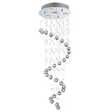 LUXERA 62410 - Attached crystal chandelier COIL 4xGU10/50W/230V