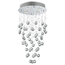 LUXERA 62411 - Attached crystal chandelier NORR 4xGU10/50W/230V