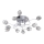 LUXERA 64040 - Surface-mounted chandelier DELPHI 12xG4/20W/230V