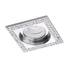 LUXERA 71077 - Suspended ceiling light CRYSTALS 1xGU10/50W/230V crystal