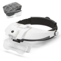 Magnifier for the forehead with LED lighting 3xAAA + set of lenses