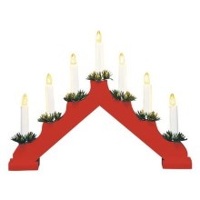 Markslöjd 704642 - Christmas candlestick OLA 7xE10/3W/230V red