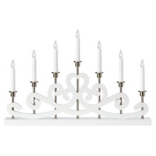 Markslöjd 705965 - Christmas candlestick NIGHTFALL 7xE10/3W/230V white