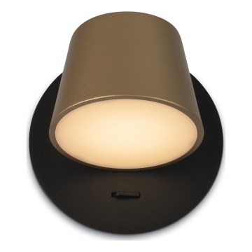 Maytoni MOD421WL-L6BBS3K - LED Wall light PIXEL 7W/230V 3000K gold/black