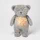 Moonie - Snuggle buddy with a melody and light bear mineral organic grey