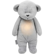 Moonie - Snuggle buddy with a melody and light bear silver