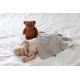 Moonie - Snuggle buddy with a melody and light little bear organic caramel natur