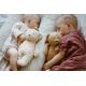 Moonie - Snuggle buddy with a melody and light little bear organic grey natur