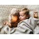 Moonie - Snuggle buddy with a melody and light little bear organic rose natur