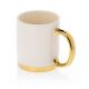 Mug with spoon LANA creamy/gold