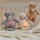 Nattou - Snuggle buddy with a melody and light SLEEPY BEAR 4in1 grey