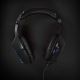 LED Gaming headphones with a microphone black/blue