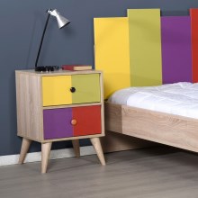 Nightstand 66x44 cm brown/colorful