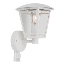 Outdoor wall light with sensor LAURA 1xE27/60W/230V IP44
