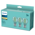 PACK 3x LED Bulb VINTAGE Philips A60 E27/7W/230V 2,700K