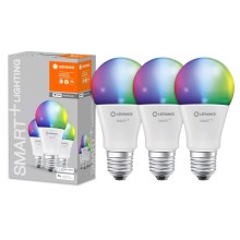 PACK 3x LED RGBW Dimmable bulb SMART+ E27/9W/230V 2700K-6500K Wi-Fi - Ledvance