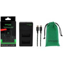 PATONA - Fast charger Dual Canon LP-E17 + cable USB-C 0,6m