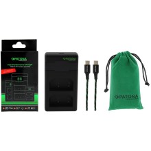 PATONA - Fast charger Dual Olympus BLX-1 + cable USB-C 0,6m
