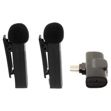 PATONA - SET 2x Wireless microphone with a clip for smartphones USB-C 5V