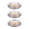 Paulmann 93410 - SET 3xLED/6,5W IP44 Dimmable bathroom recessed light COLE 230V