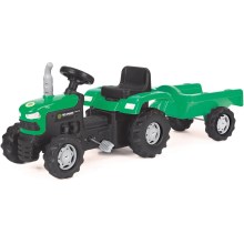 Pedal tractor with a cart black/green