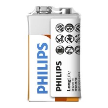 Philips 6F22L1F/10 - Zinc-chloride battery 6F22 LONGLIFE 9V 150mAh
