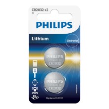 Philips CR2032P2/01B - 2 pcs Lithium button battery CR2032 MINICELLS 3V 240mAh
