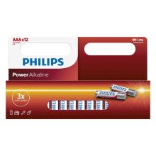 Philips LR03P12W/10 - 12 pcs Alkaline battery  AAA POWER ALKALINE 1,5V
