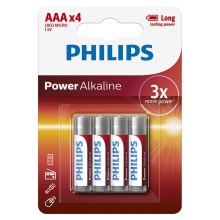 Philips LR03P4B/10 - 4 pcs Alkaline battery AAA POWER ALKALINE 1,5V