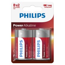 Philips LR20P2B/10 - 2 pcs Alkaline battery D POWER ALKALINE 1,5V