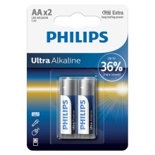 Philips LR6E2B/10 - 2 pcs Alkaline battery AA ULTRA ALKALINE 1,5V 2800mAh