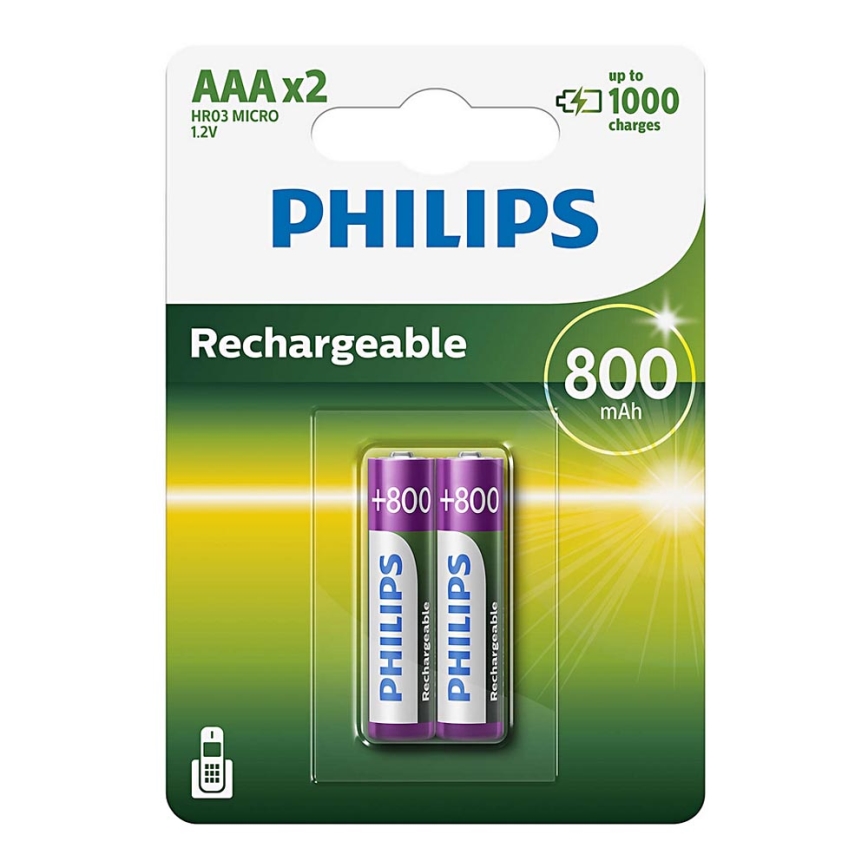 Philips rechargeable sales batteries aaa
