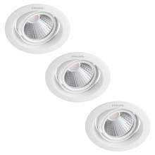 Philips - SET 3x LED Dimmable recessed light SCENE SWITCH LED/5W/230V