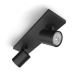 Philips - Spotlight RUNNER 2xGU10/20W/230V black