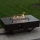 Planika - Outdoor gas fireplace 46x106 cm 10kW black + protective cover
