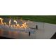 Planika - Outdoor gas fireplace 46x106 cm 10kW black + protective cover