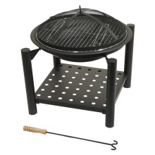 Portable wood campfire with a grate 48 cm