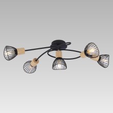 Prezent 75558 - Surface-mounted chandelier PONY 5xE14/25W/230V ash