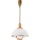 Pull-down chandelier RAMONA 1xE27/60W/230V beige/brown/pine