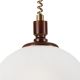 Pull-down chandelier RAMONA 1xE27/60W/230V beige/dark brown/pine