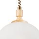 Pull-down chandelier RAMONA 1xE27/60W/230V beige/light brown/pine
