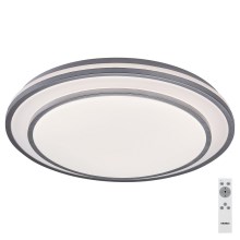 Rabalux - LED Dimmable ceiling light LED/40W/230V 3000-6500K silver + remote control