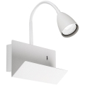Rabalux - Wall lamp with shelf and USB port 1xGU10/25W/230V white