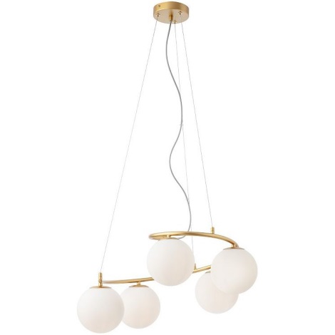 Redo 01-2719 - Chandelier on a string VOLLEY 5xE14/28W/230V gold