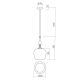 Redo 01-2740 - Chandelier on a string TOLL 1xE27/42W/230V bronze