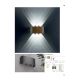 Redo 90226 - LED Outdoor wall light FABO LED/6W/230V 3000K IP54 grey