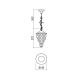Redo 9632 - Outdoor chandelier on a chain MATERA 1xE27/42W/230V IP33