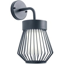 Redo 9843 - Outdoor wall lamp TITTI 1xE27/42W/230V IP44 anthracite
