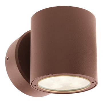 Redo 9928 - LED Outdoor wall light ROUND 6xLED/1W/230V IP54 brown